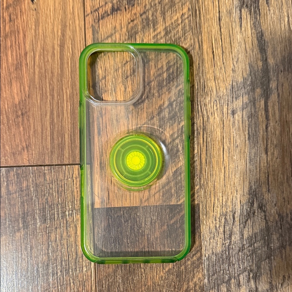 OtterBox Green Clear Phone Case with Popsocket